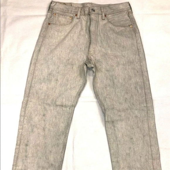 Levi 501 Jeans Straight Fit Men’s Gray Jeans 34x34 - Picture 3 of 13